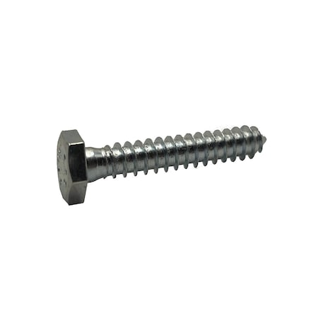 Lag Screw, 5/16 In, 4-1/2 In, Zinc Plated Hex Hex Drive